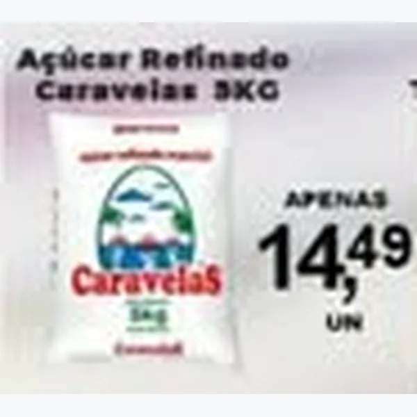 Açúcar Refinado Caravelas 3 kg