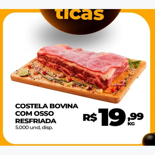Costela Bovina com Osso Resfriada