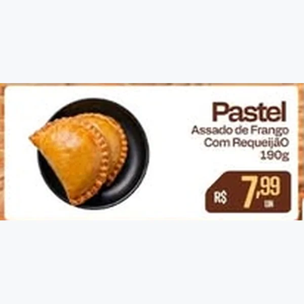 Recorte do encarte de Pastel Assado de Frango com Requeijão 190 g