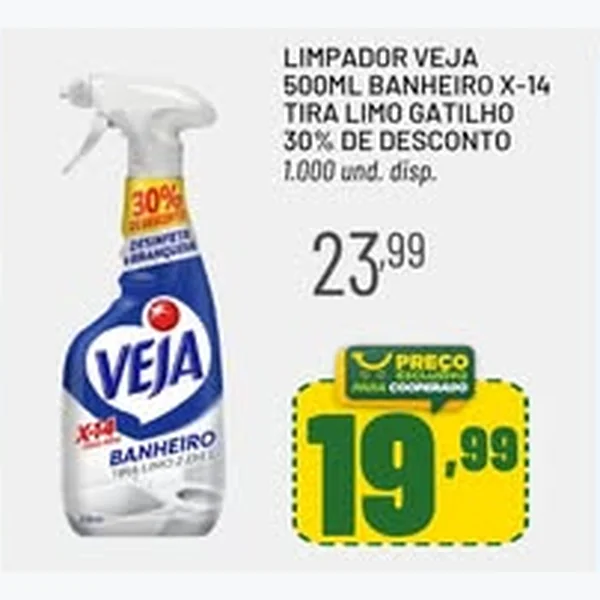 Recorte do encarte de Limpador Tira Limo Gatilho Veja 500 ml