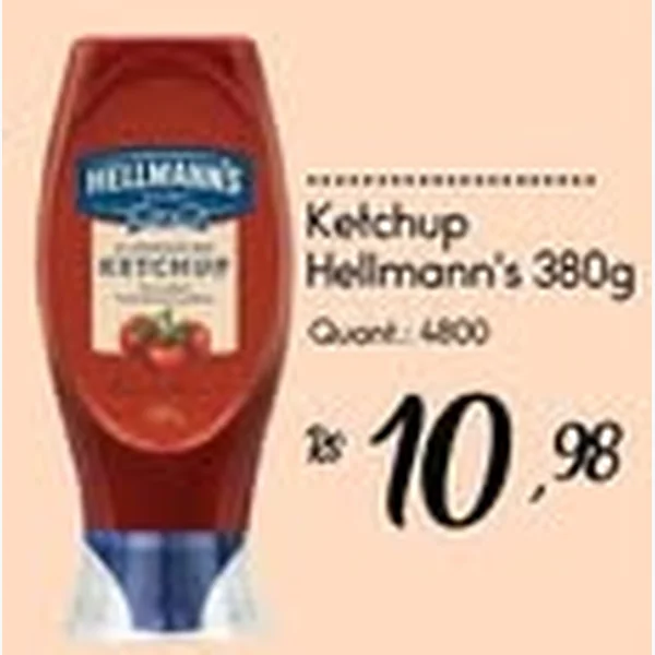 Recorte do encarte de Ketchup Hellmann's 380 g