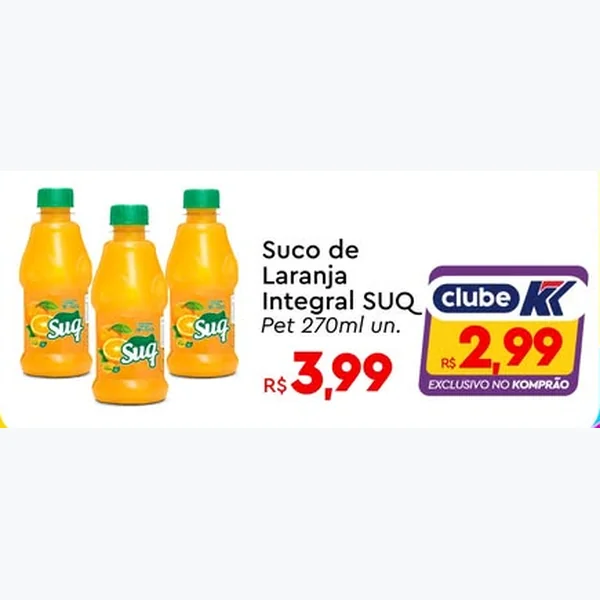 Suco de Laranja Integral Suq 270 ml
