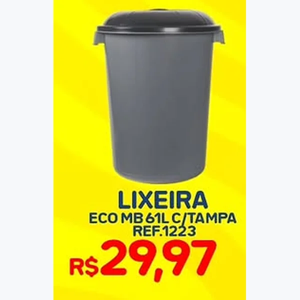 Recorte do encarte de Lixeira com Tampa Eco MB 61 L