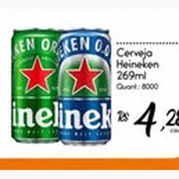 Recorte do encarte de Cerveja Heineken 269 ml