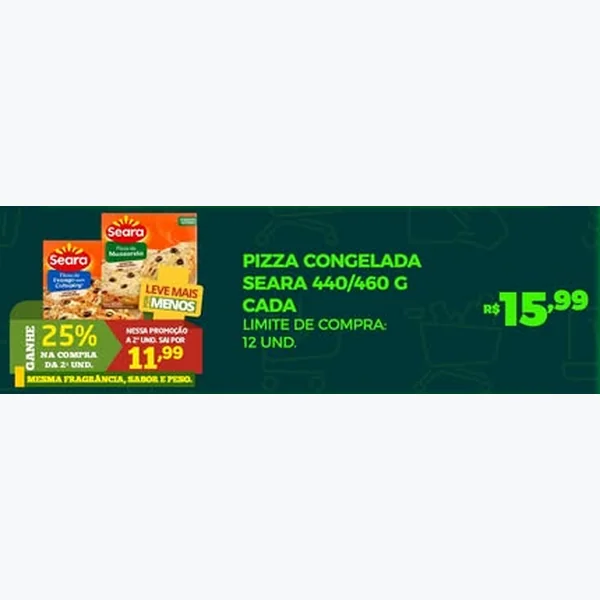 Pizza Congelada Seara 450 g