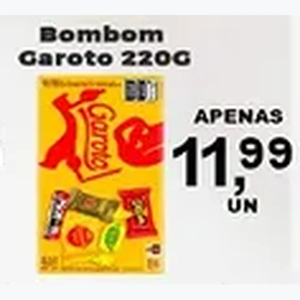 Recorte do encarte de Bombom Garoto 220 g
