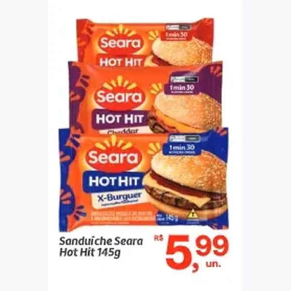 Sanduíche Hot Hit Seara 145 g