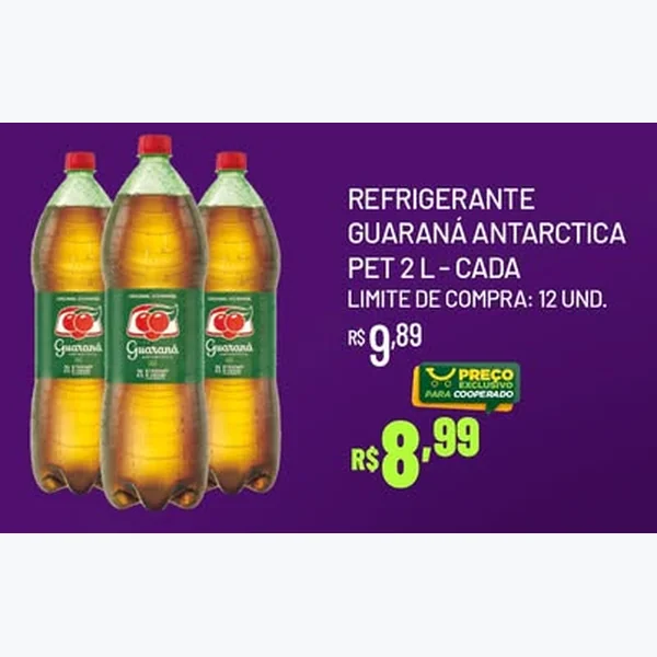 Recorte do encarte de Refrigerante Guaraná Antarctica 2 L