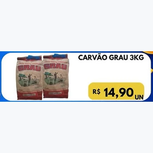 Recorte do encarte de Carvão Grau 3 kg