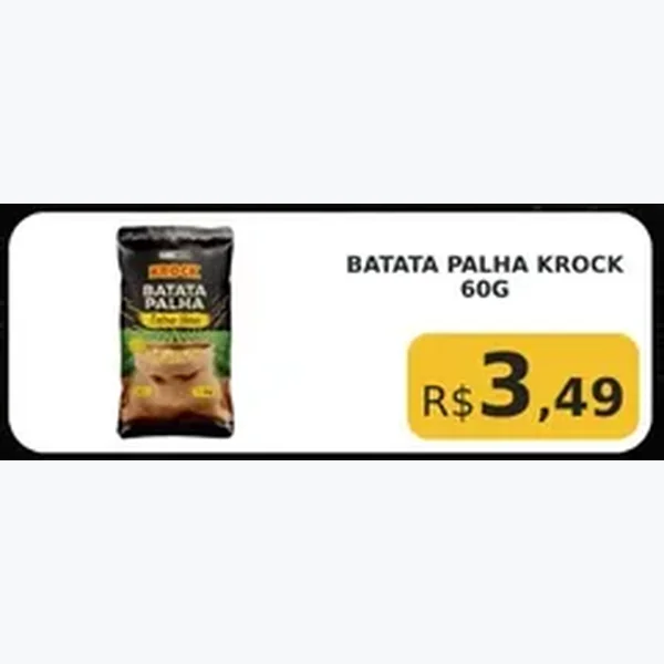 Recorte do encarte de Batata Palha Krock 60 g