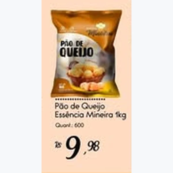 Recorte do encarte de Pão de Queijo Essência Mineira 1 kg