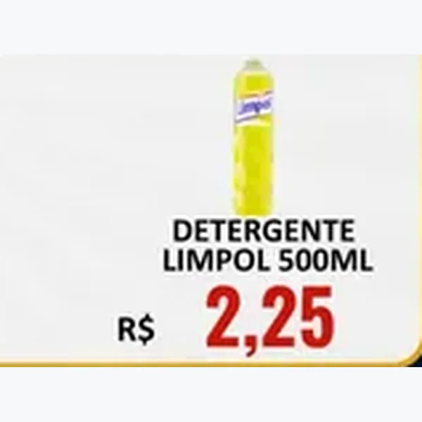 Recorte do encarte de Detergente Limpol 500 ml