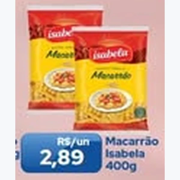 Recorte do encarte de Macarrão Isabela 400 g