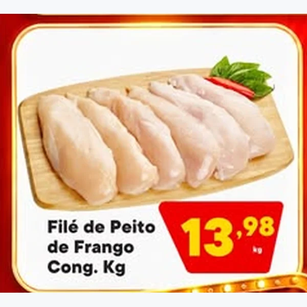 Recorte do encarte de Filé de Peito de Frango Congelado