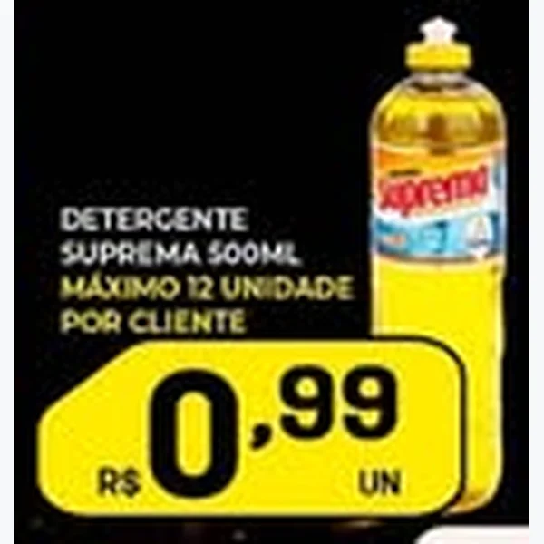 Recorte do encarte de Detergente Suprema 500 ml