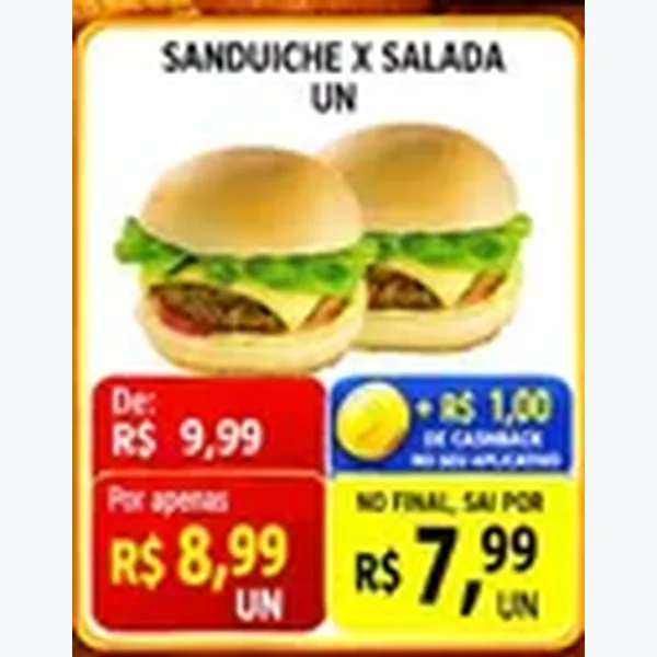 Recorte do encarte de Sanduiche X Salada