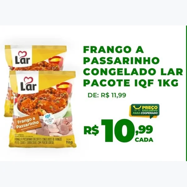 Frango a Passarinho Congelado Lar 1 kg