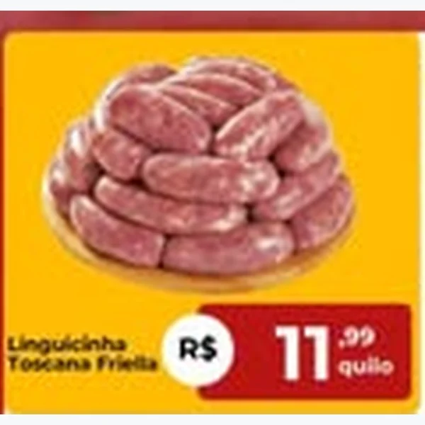 Recorte do encarte de Linguicinha Toscana Friella