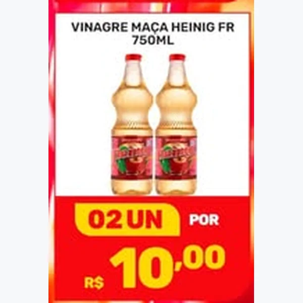 Recorte do encarte de Vinagre de Maçã Heinig 750 ml
