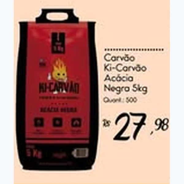 Recorte do encarte de Carvão Ki-Carvão Acácia Negra 5 kg