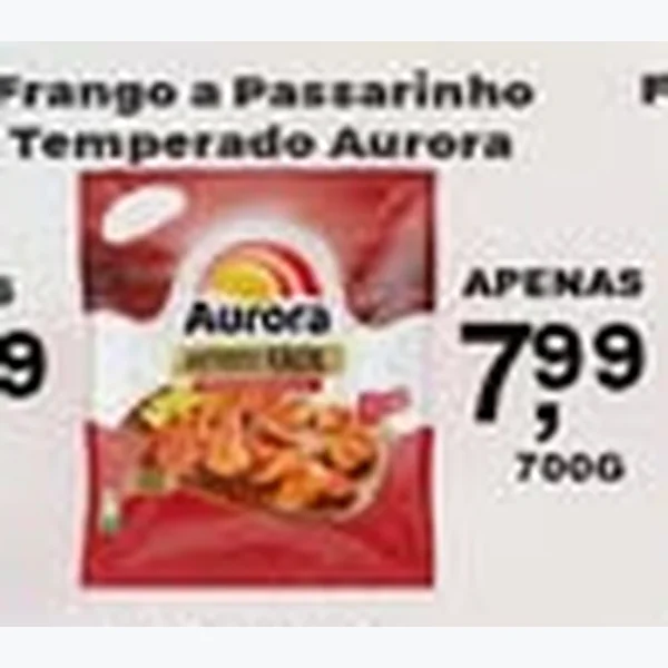 Recorte do encarte de Frango a Passarinho Temperado Aurora
