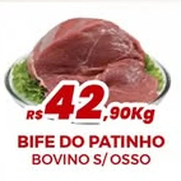 Recorte do encarte de Bife do Patinho Bovino