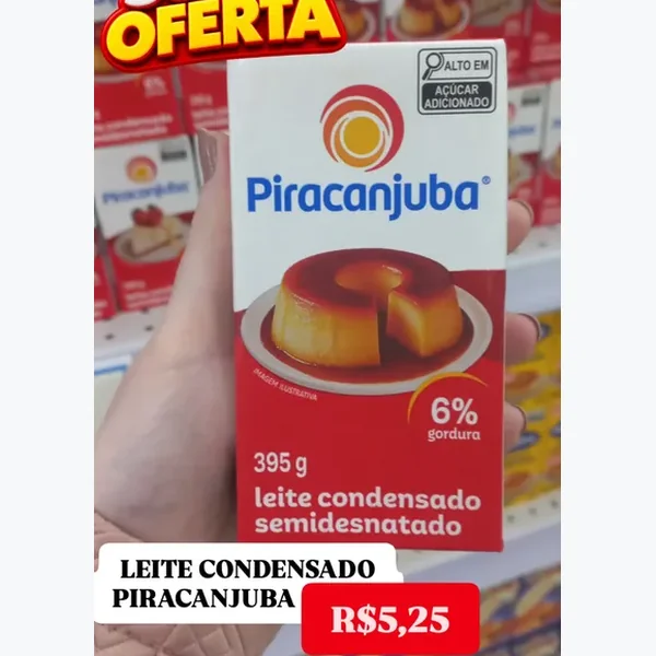 Leite Condensado Semidesnatado Piracanjuba 395 g