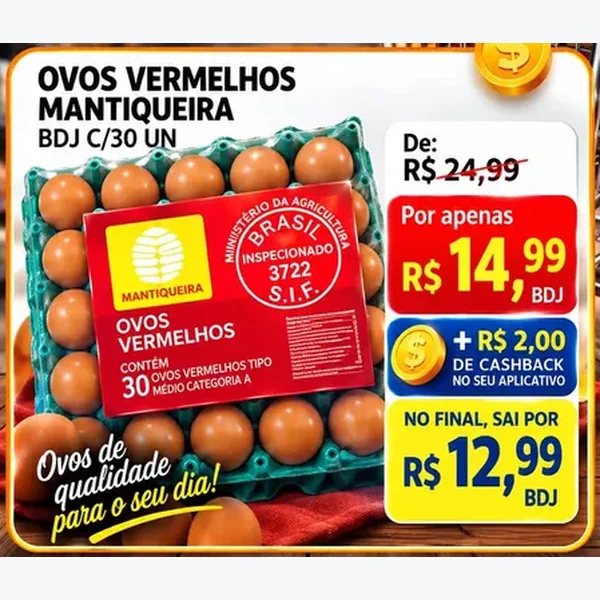 Ovos Vermelhos Mantiqueira 30 un