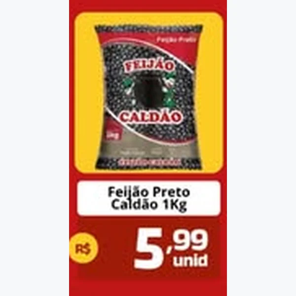 Recorte do encarte de Feijão Preto Caldão 1 kg