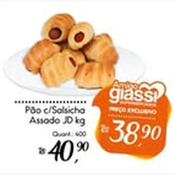 Pão C/salsicha Assado Jd Giassi