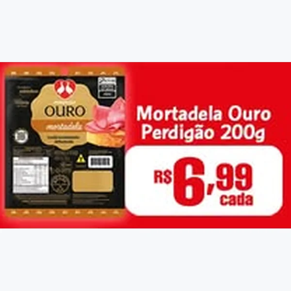 Recorte do encarte de Mortadela Ouro Perdigão 200 g