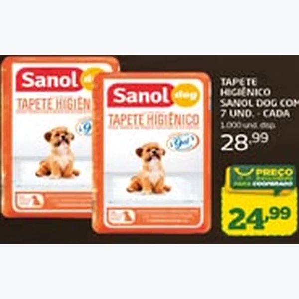 Tapete Higiênico Sanol Dog 7 un