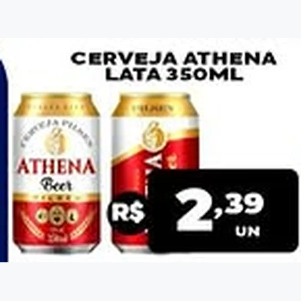 Recorte do encarte de Cerveja Athena 350 ml