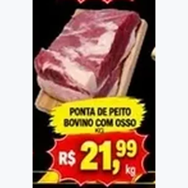 Recorte do encarte de Ponta de Peito Bovino com Osso