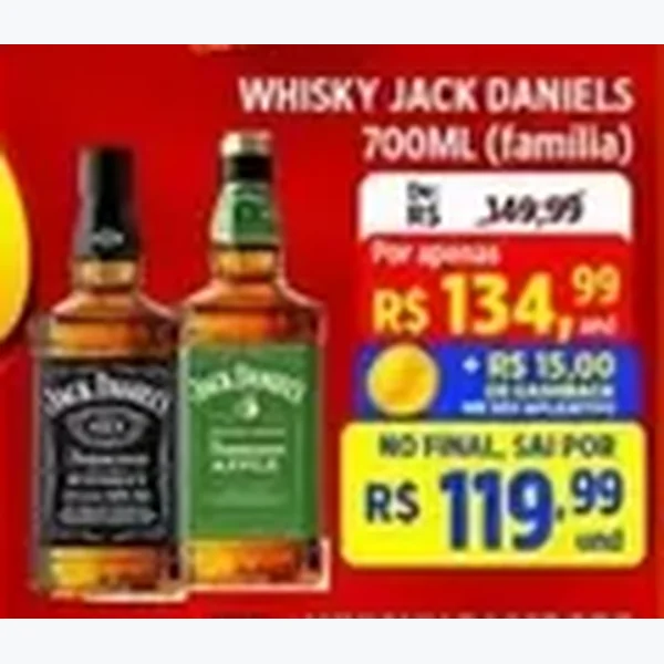 Recorte do encarte de Whisky Jack Daniel's 700 ml