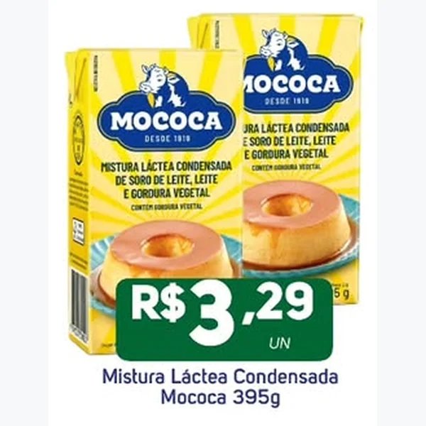 Recorte do encarte de Mistura Láctea Condensada Mococa 395 g