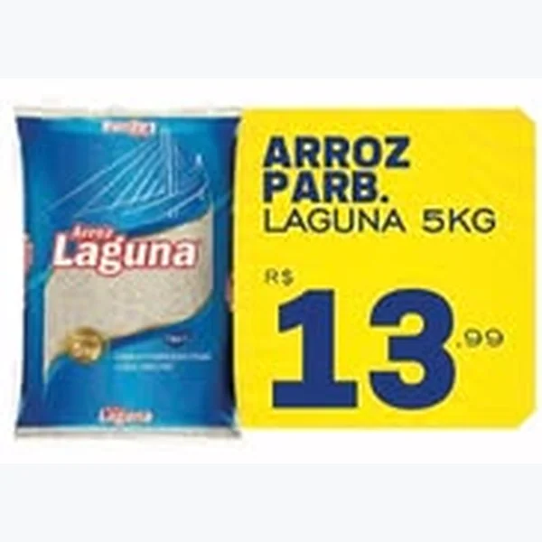 Recorte do encarte de Arroz Parboilizado Laguna 5 kg