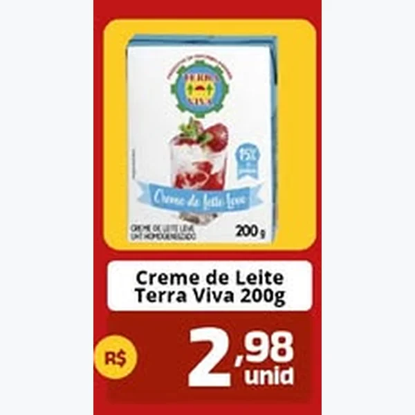 Creme de Leite Terra Viva 200 g