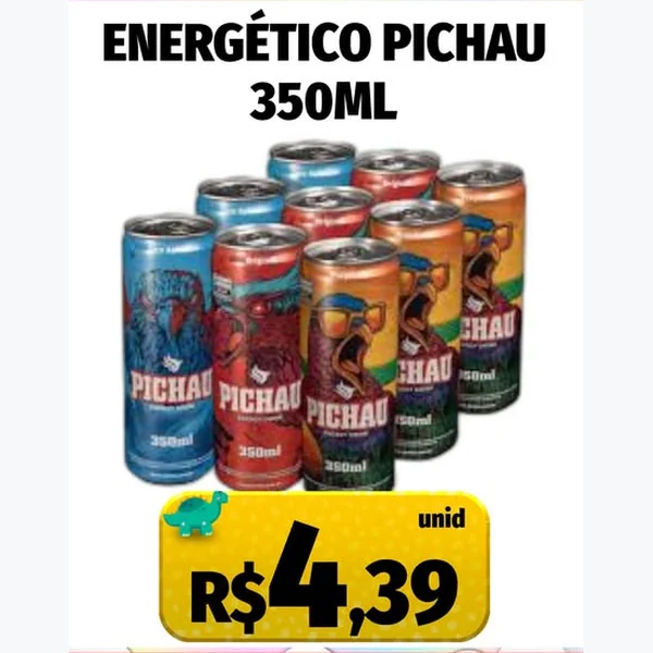 Recorte do encarte de Energético Pichau 350 ml