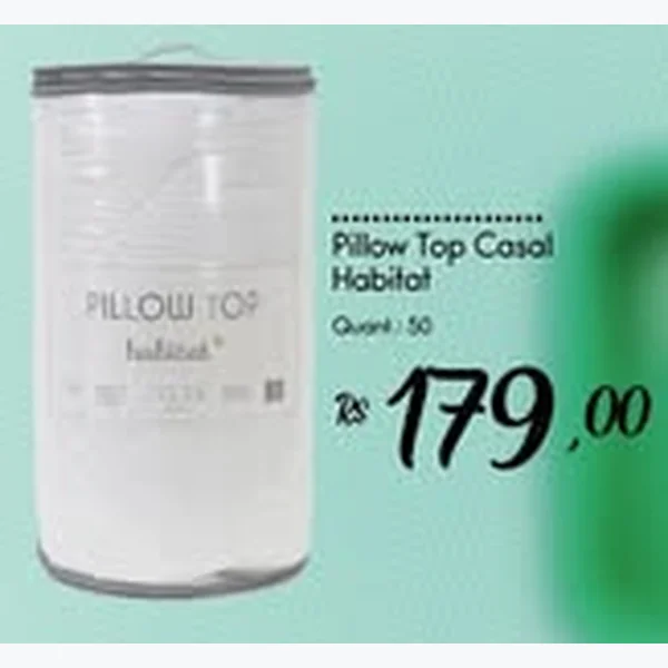 Recorte do encarte de Pillow Top Casal Habitat