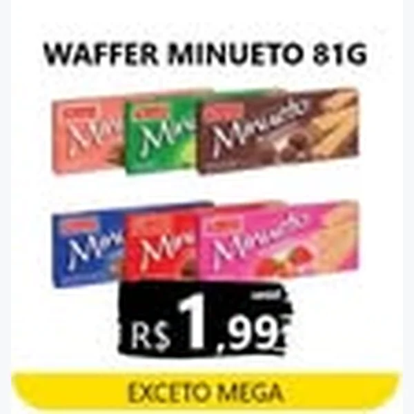 Recorte do encarte de Wafer Minueto 81 g
