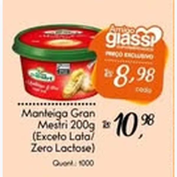 Recorte do encarte de Manteiga Gran Mestri 200 g