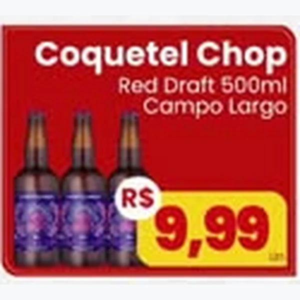 Recorte do encarte de Coquetel Red Draft Campo Largo 500 ml