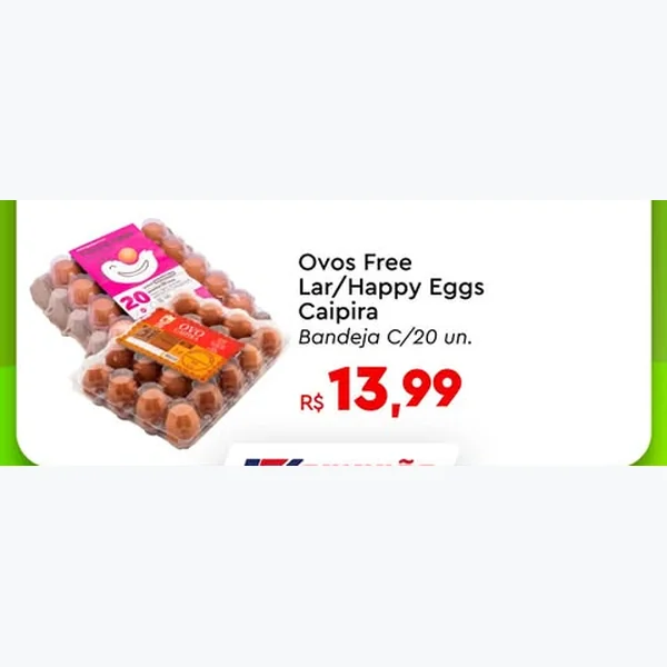 Ovos Caipira Free Lar 20 un
