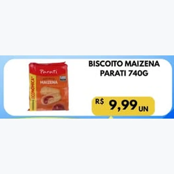 Recorte do encarte de Biscoito Maizena Parati 740 g