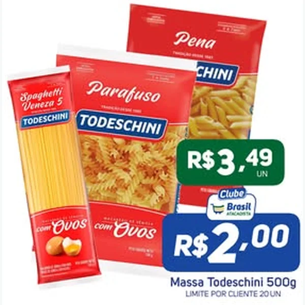 Recorte do encarte de Massa com Ovos Todeschini 500 g
