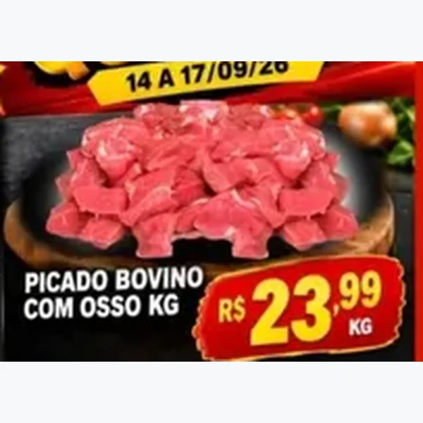 Picado Bovino com Osso