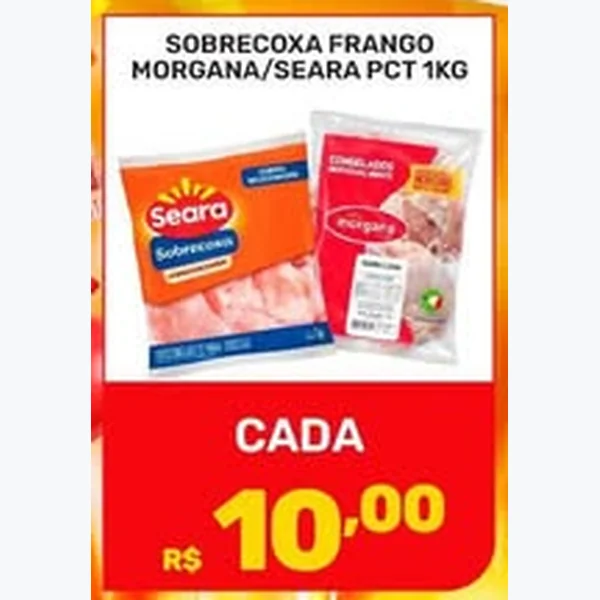 Recorte do encarte de Sobrecoxa de Frango Morgana 1 kg