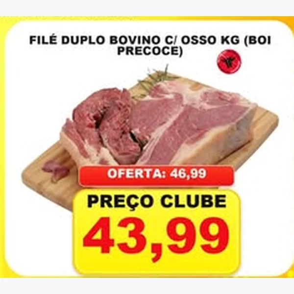 Recorte do encarte de Filé Duplo Bovino C/ Osso