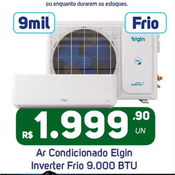 Recorte do encarte de Ar Condicionado Inverter Frio Elgin 9000 un